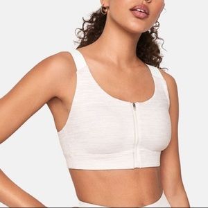 Outdoor Voices Front Zip Bra - White